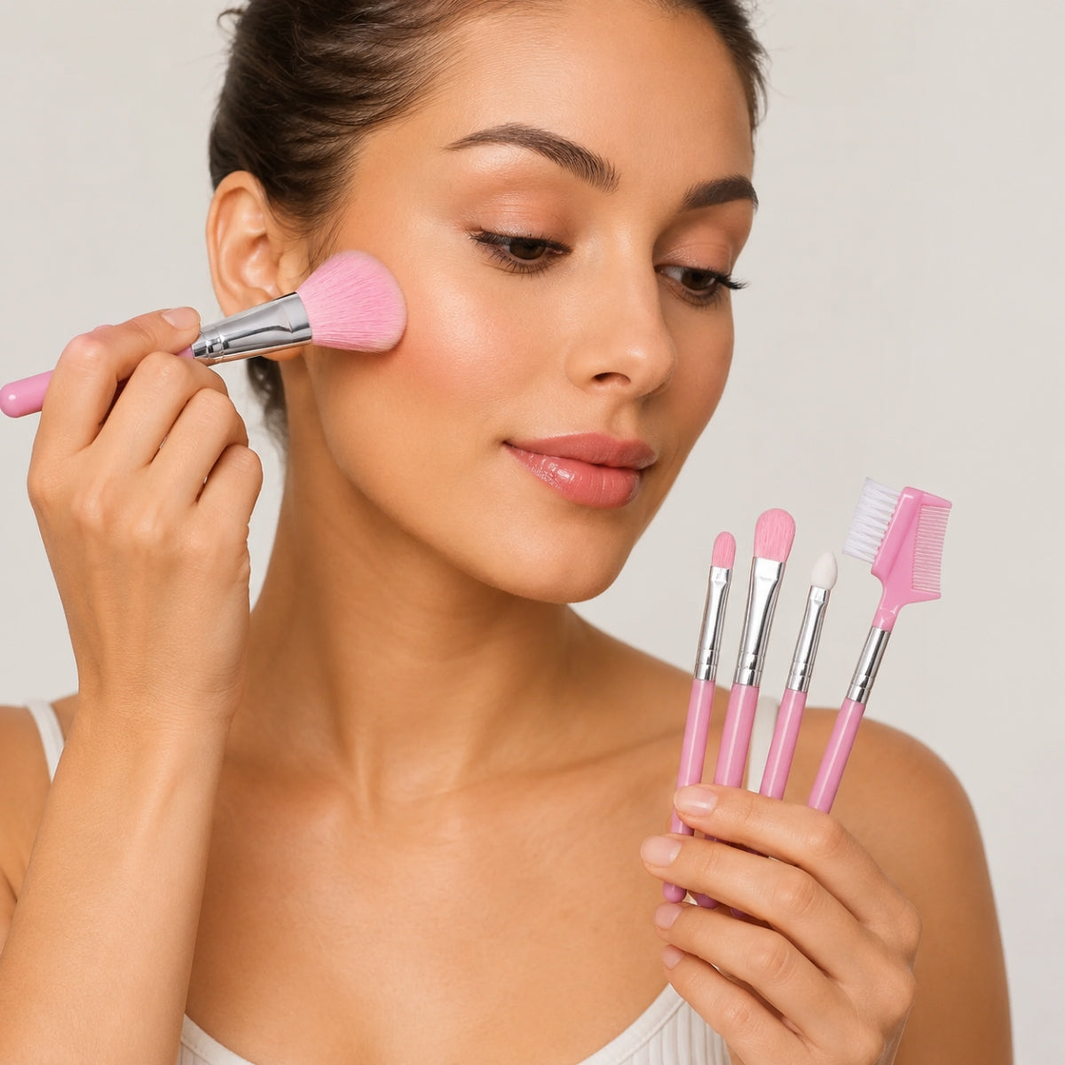 Pinceles de maquillaje: juego de 5 pinceles
