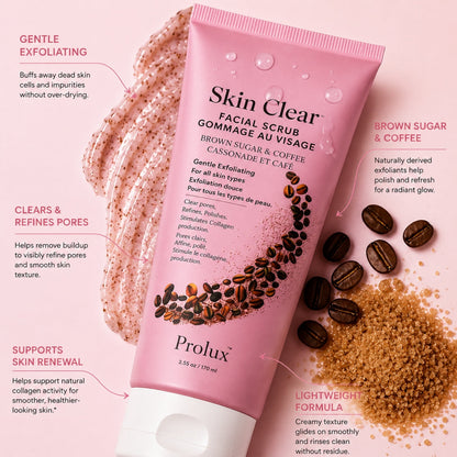 Skin Clear: Facial Scrub Brown Sugar & Coffee