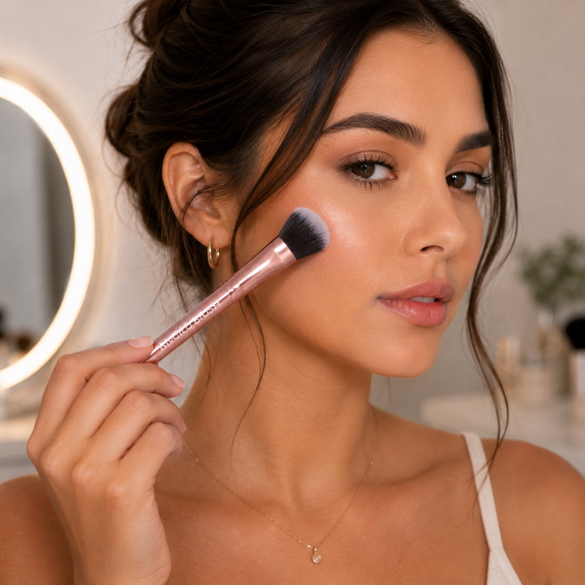Rose Gold Angled Brush