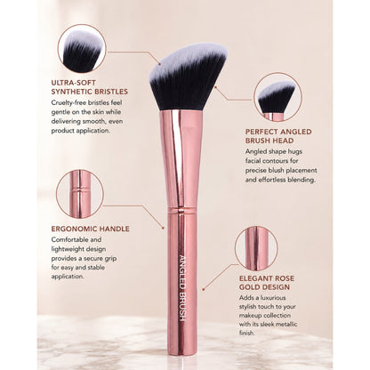 Rose Gold Angled Brush