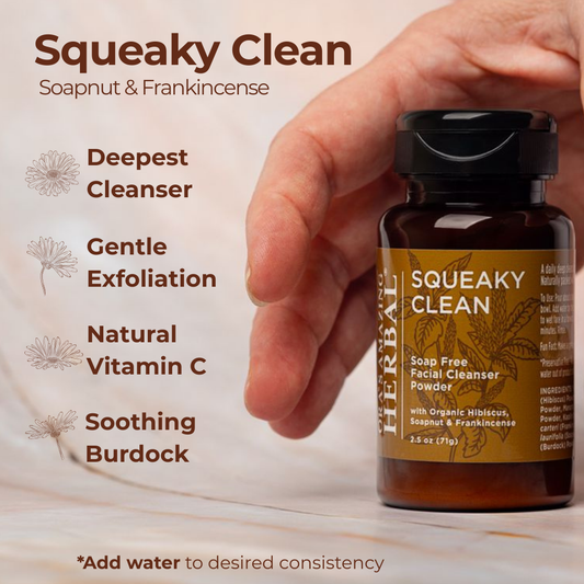 Squeaky Clean, Soap Free Facial Exfoliating Cleansing Powder