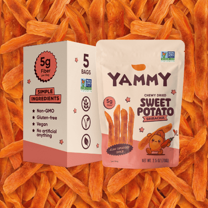 Sriracha Chewy Dried Sweet Potato Sticks (Pack of 5)
