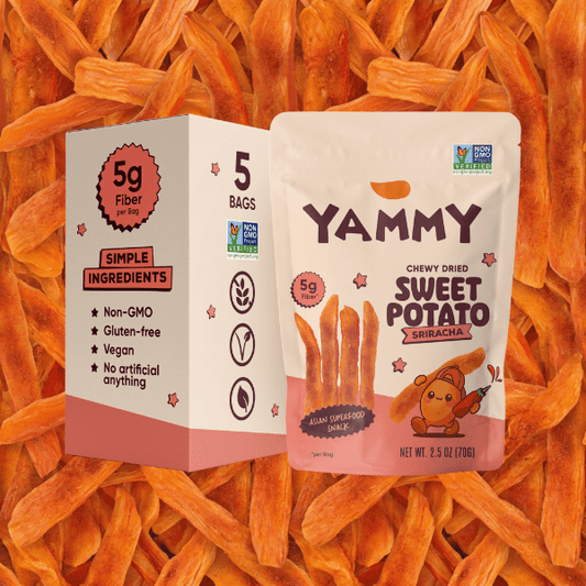 Sriracha Chewy Dried Sweet Potato Sticks (Pack of 5)