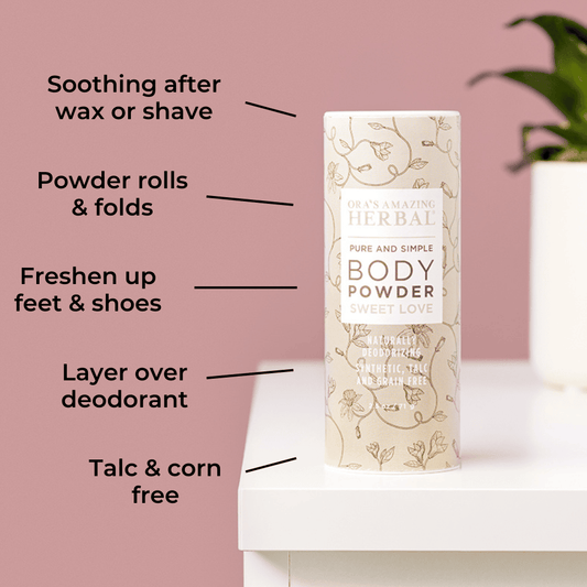 Talc Free Body Powder, Sweet Love Vanilla