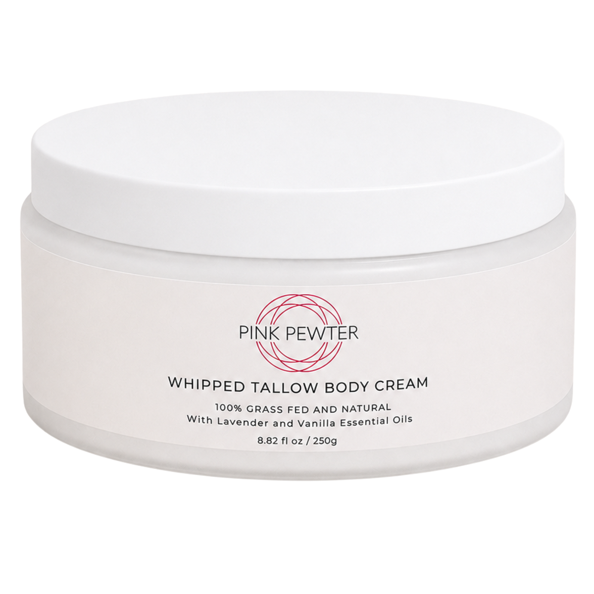 Grass-Fed Tallow Body Cream with Lavender & Vanilla – Deep Moisturizer for Dry Skin, 8.82 oz (250 g)