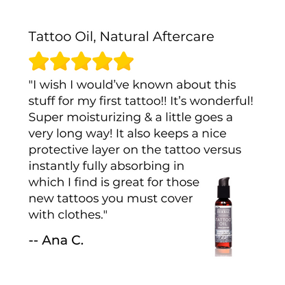 Huile de Tatouage, Soin Après-Tatouage Naturel