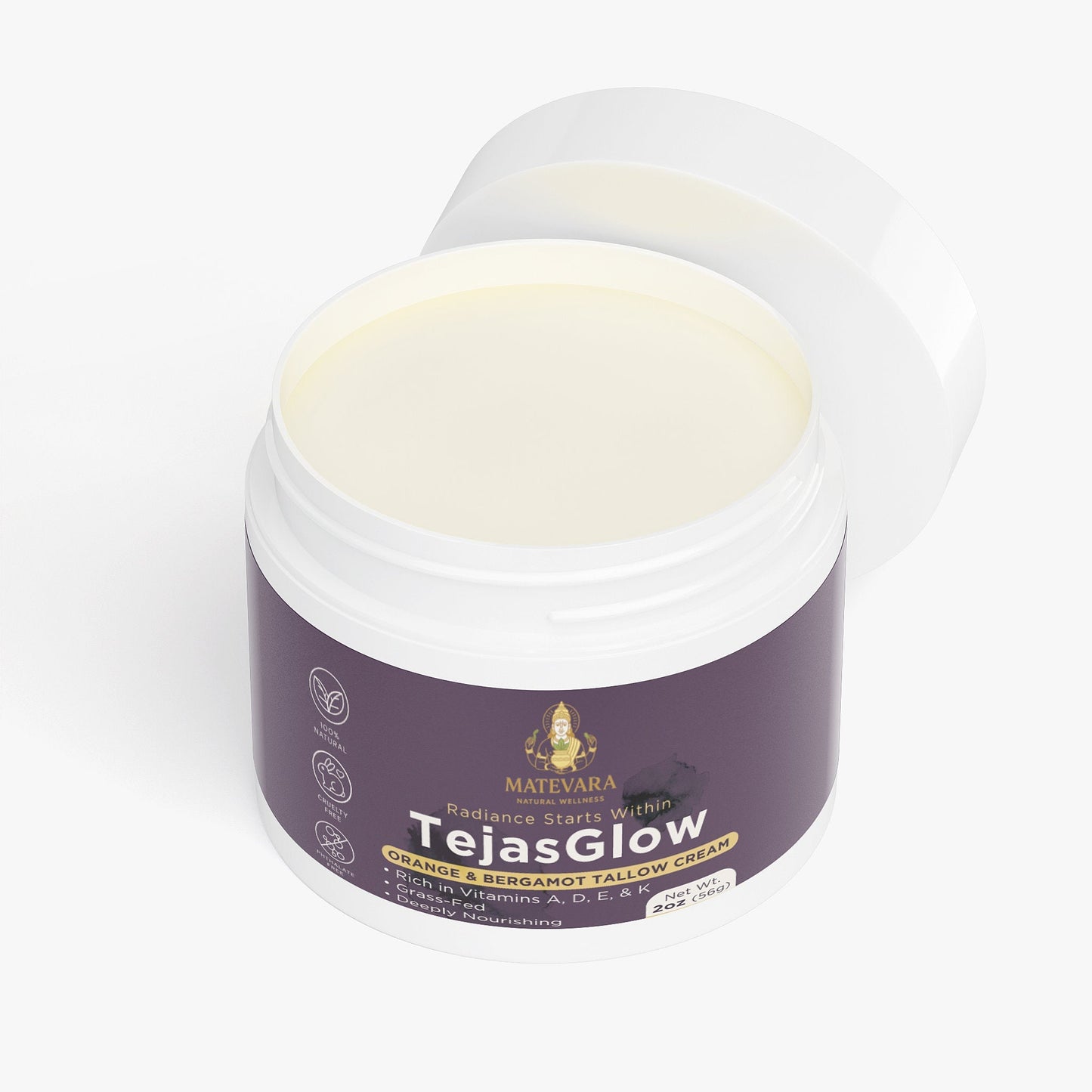 TejasGlow Tallow Cream | Moisturizing Body Cream | 2 oz