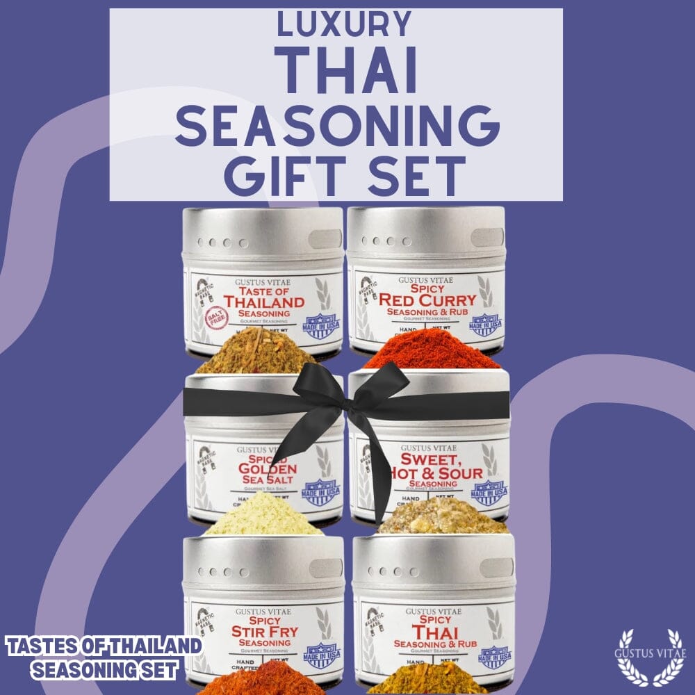 Set de regalo de condimentos tailandeses - Sabores de Tailandia - Paquete de seis mezclas de especias artesanales 