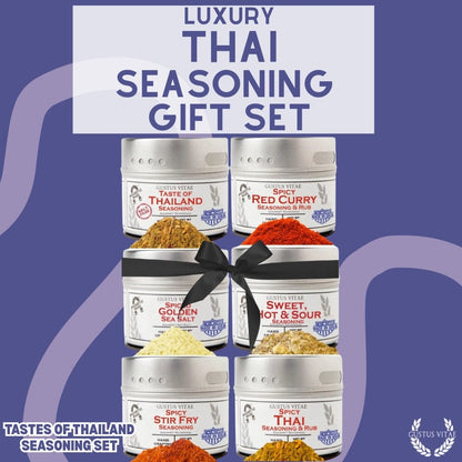 Set de regalo de condimentos tailandeses - Sabores de Tailandia - Paquete de seis mezclas de especias artesanales 