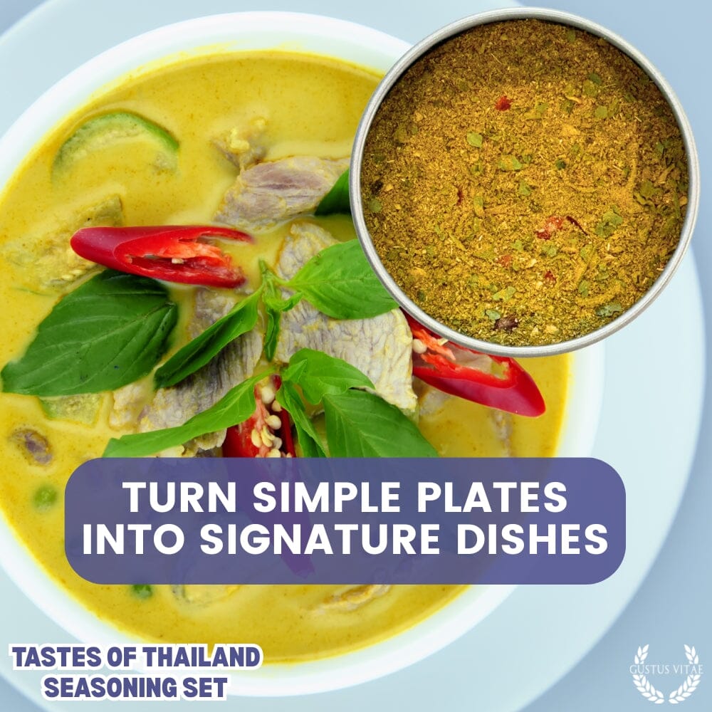 Set de regalo de condimentos tailandeses - Sabores de Tailandia - Paquete de seis mezclas de especias artesanales 
