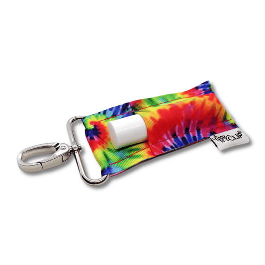 Tie Dye LippyClip KISS for larger lip balms, essential oil rollers, etc. | Daily Health & Beauty