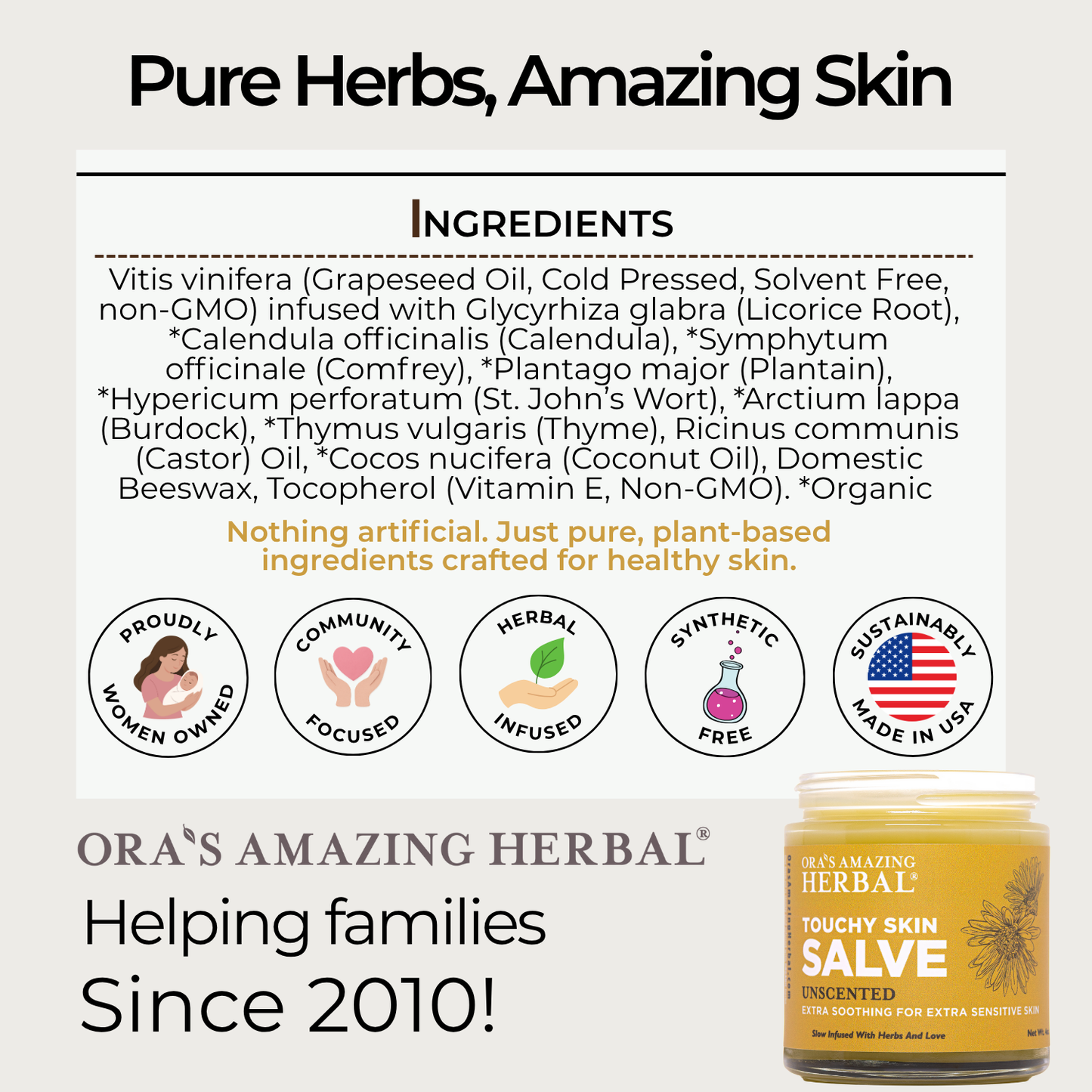 Ungüento para pieles sensibles, crema para eczema