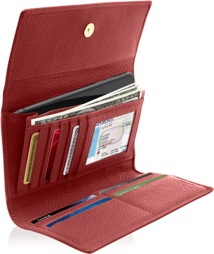Portefeuille à trois volets avec porte-chéquier amovible
