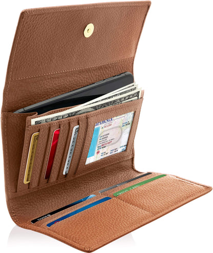 Portefeuille à trois volets avec porte-chéquier amovible