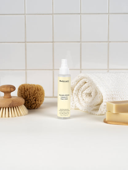 Keratin Shine Leave-In Hair Mist spray — fresh aquatic scent, adds shine & reduces breakage for damaged hair