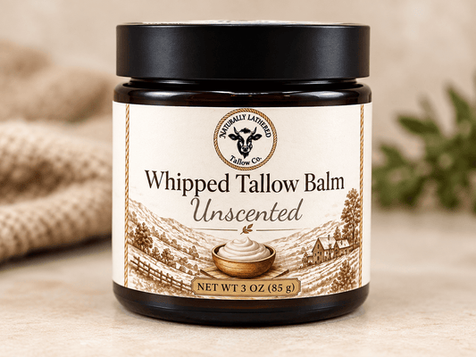 Unscented Whipped Tallow Balm – Nourishing Beef Tallow Moisturizer