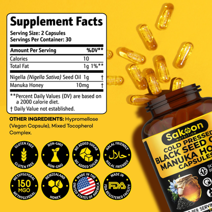 Black Seed Oil & Manuka Honey Capsules