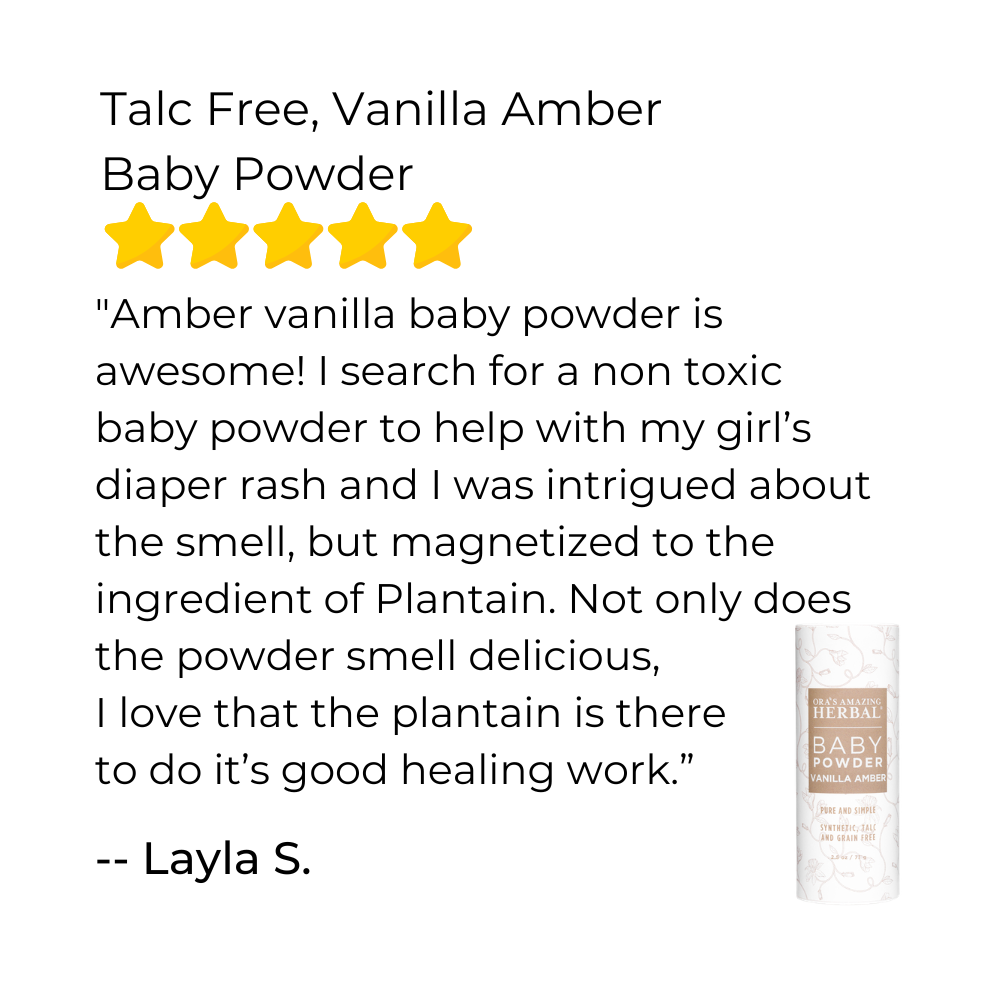 Talc Free Baby Powder, Real Vanilla Amber