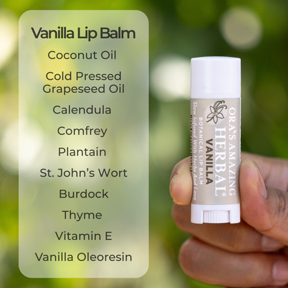 Natural Lip Balm 3 Pack, Vanilla, Earl Grey, Mintyliptus