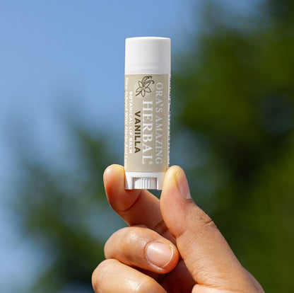 Natural Lip Balm, Herbal Infused, Vanilla