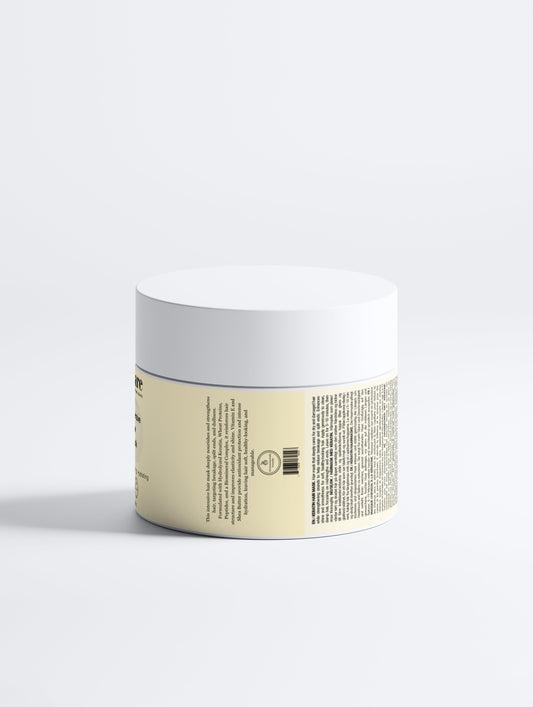 Keratin Intensive Rescue Hair Mask ingredients — keratin, shea butter, avocado & evening primrose oils