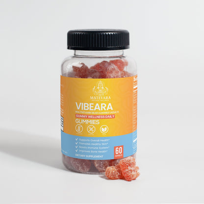 Vibeara Multivitamin Bear Gummies (Adult) | Immune & Wellness Support | Strawberry Flavor | Daily Chewable Gummies | 60 Count | USA Made*
