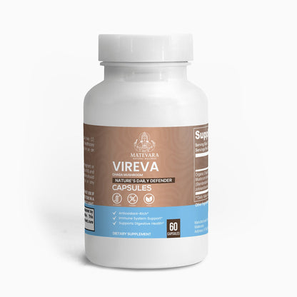 Vireva Chaga Mushroom | Gut & Immune Support | 60 Count