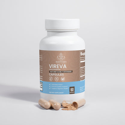 Vireva Chaga Mushroom | Gut & Immune Support | 60 Count