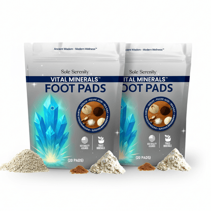 Mineral Vitality Detox Foot Pads with Fulvic Acid, Sea Salt, Magnesium