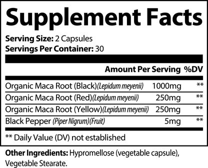 VITALISMA Maca Plus | Energy & Vitality Support | 60 Capsules