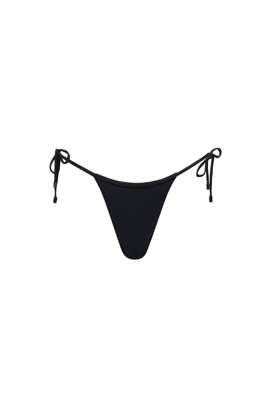 Waikiki Side Tie Bikini Bottom – Black