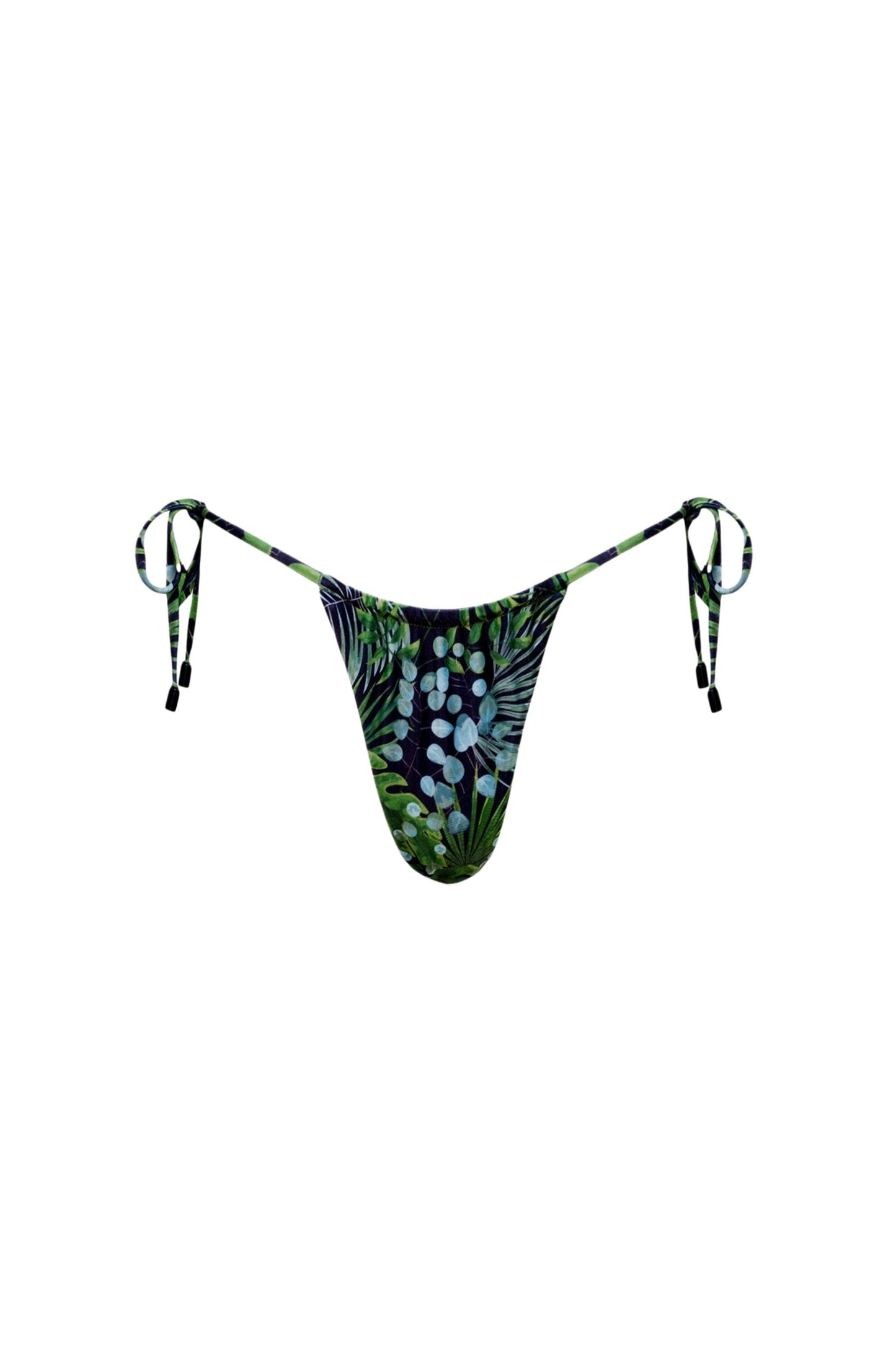 Waikiki Side Tie Bikini Bottom – Green Palm