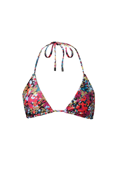 Waikiki Triangle Bikini Top – Red Confetti
