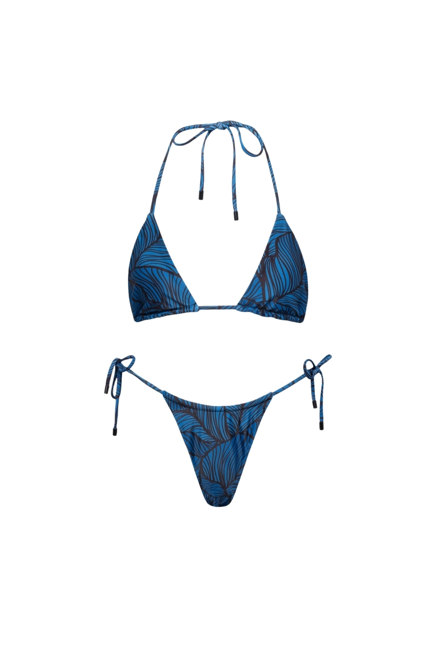 Waikiki Triangle String Bikini Set – Blue Leaf