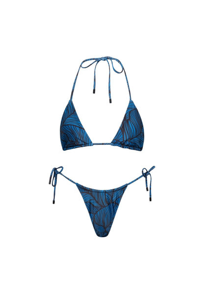 Waikiki Triangle String Bikini Set – Blue Leaf