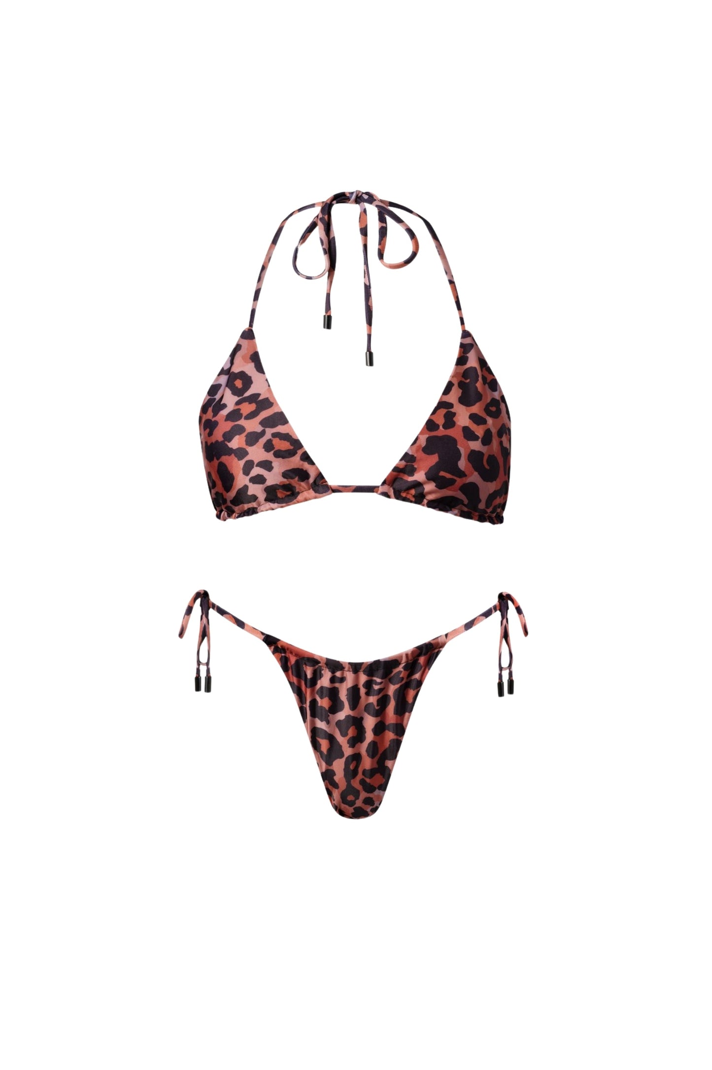 Waikiki Triangle String Bikini Set – Leopard