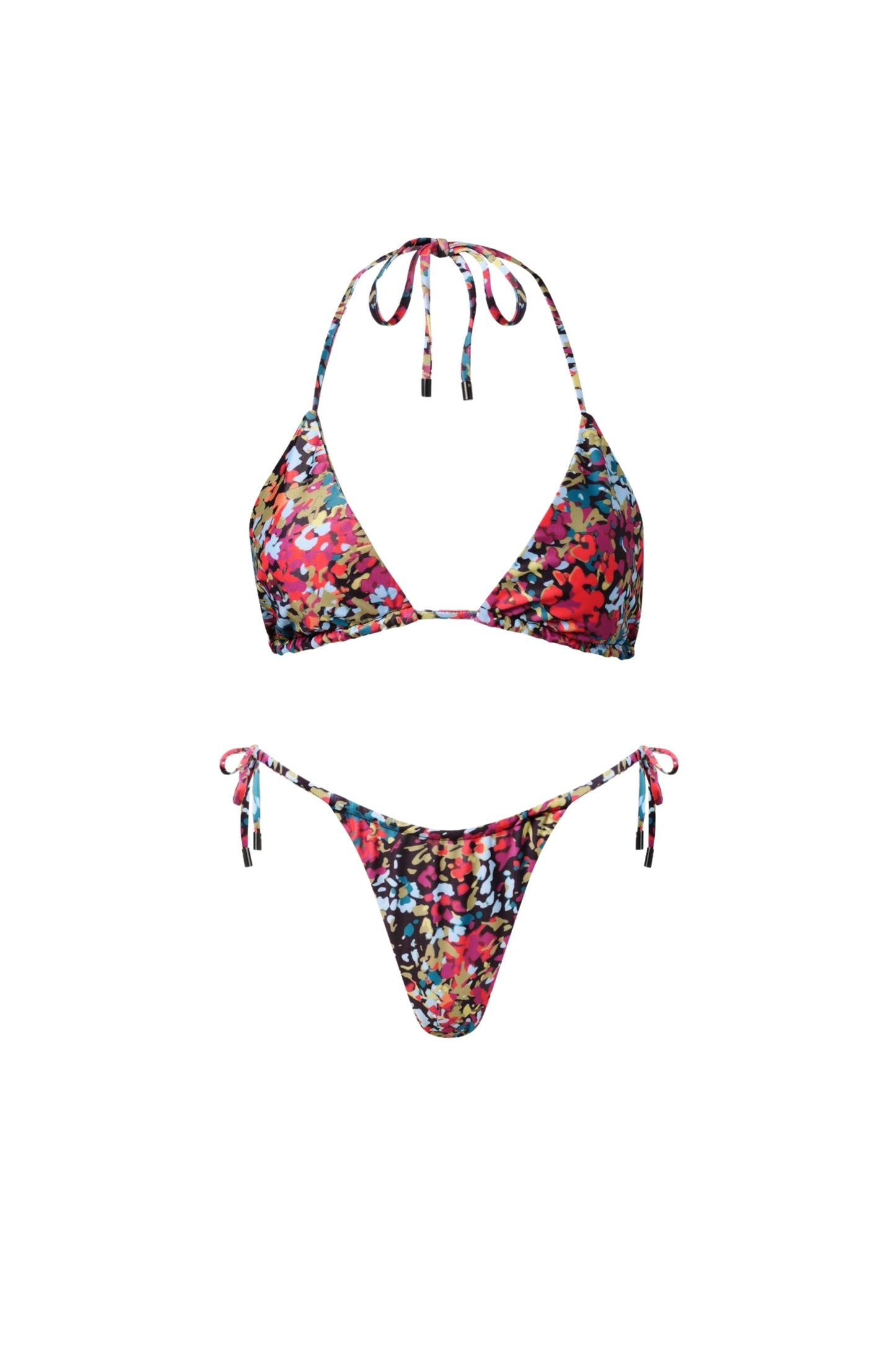 Waikiki Triangle String Bikini Set – Red Confetti