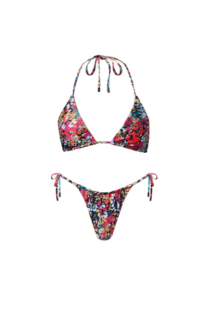 Waikiki Triangle String Bikini Set – Red Confetti