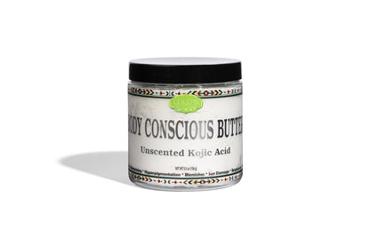 Unscented Kojic Acid Body Conscious Butter for Brightening and Sensitive Skin.