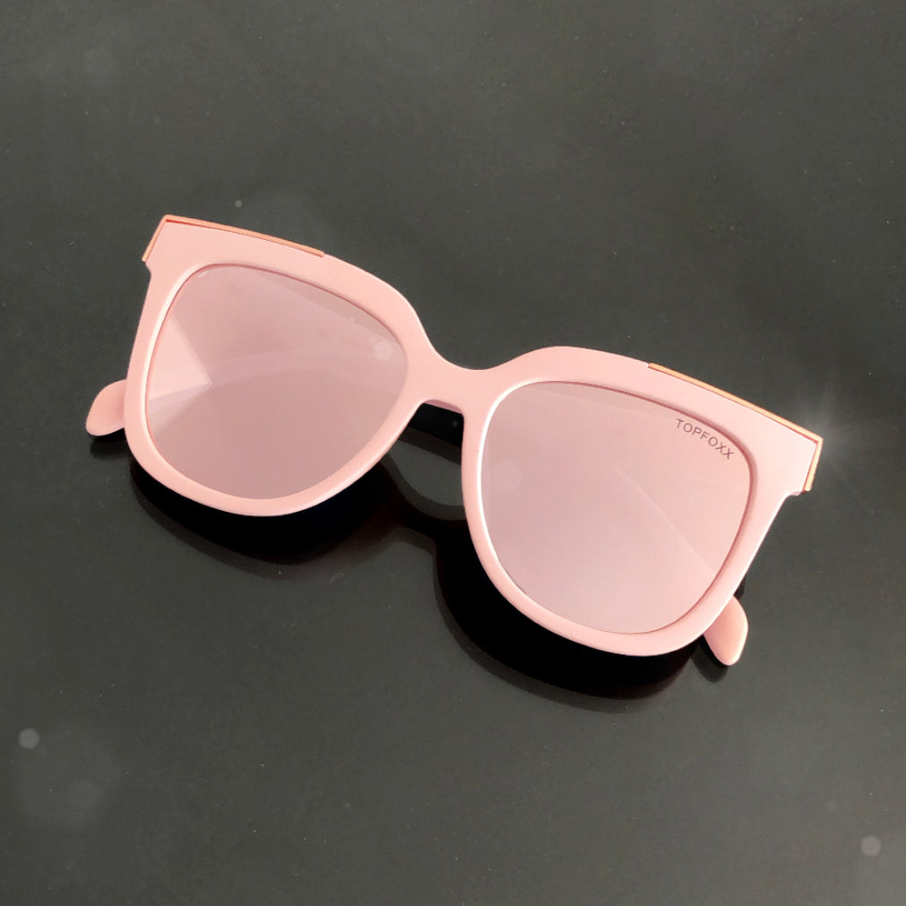 Coco - Rosegold Frame Rosegold Lens Wayfarer Sunglasses