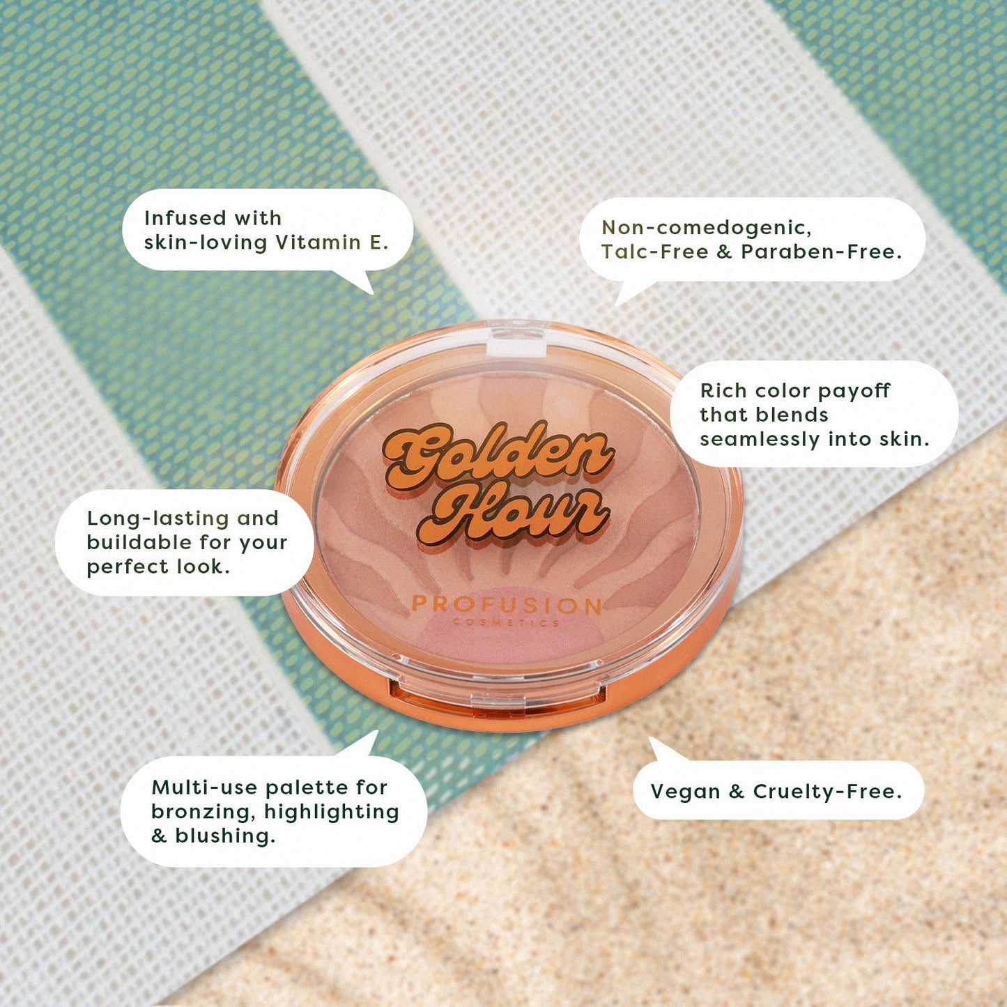 West Coast Glow | Golden Hour Luminous Bronze & Glow Palette | Daily Health & Beauty