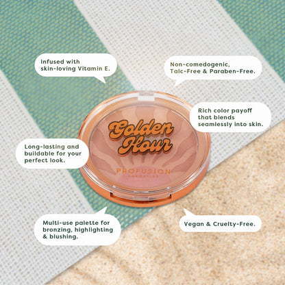 West Coast Glow | Golden Hour Luminous Bronze & Glow Palette | Daily Health & Beauty