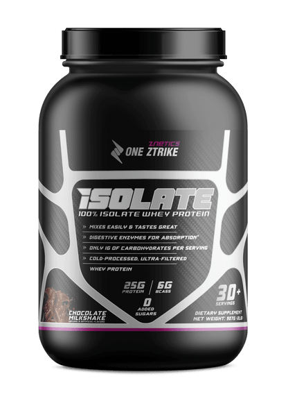 Whey Isolate Protein Chocolate 2LB | 25g Protein, Zero Sugar | ONE ZTRIKE by ZNETICS