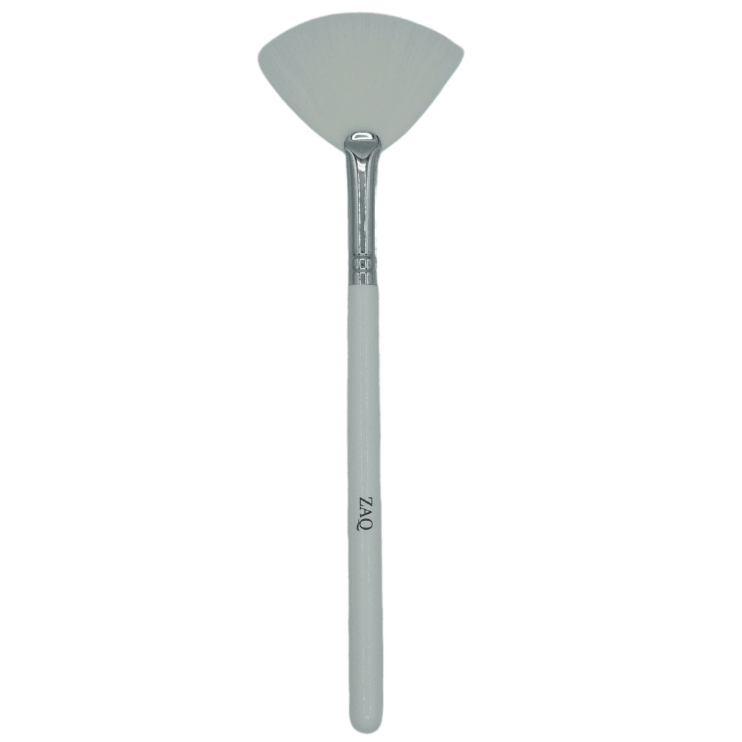 Fan Brush with Wood Handle, Copper Ferrule - Synthetic Bristles