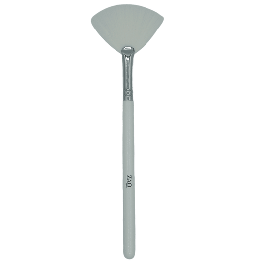 Fan Brush with Wood Handle, Copper Ferrule - Synthetic Bristles