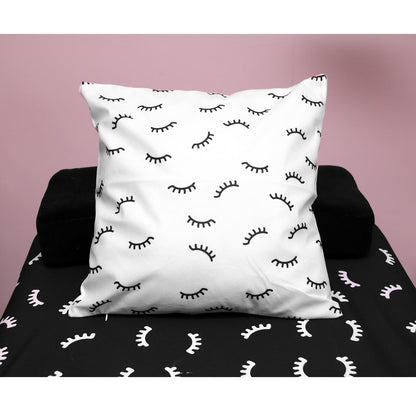 Throw Pillow Cover - Eyelash Pattern 18" x 18"