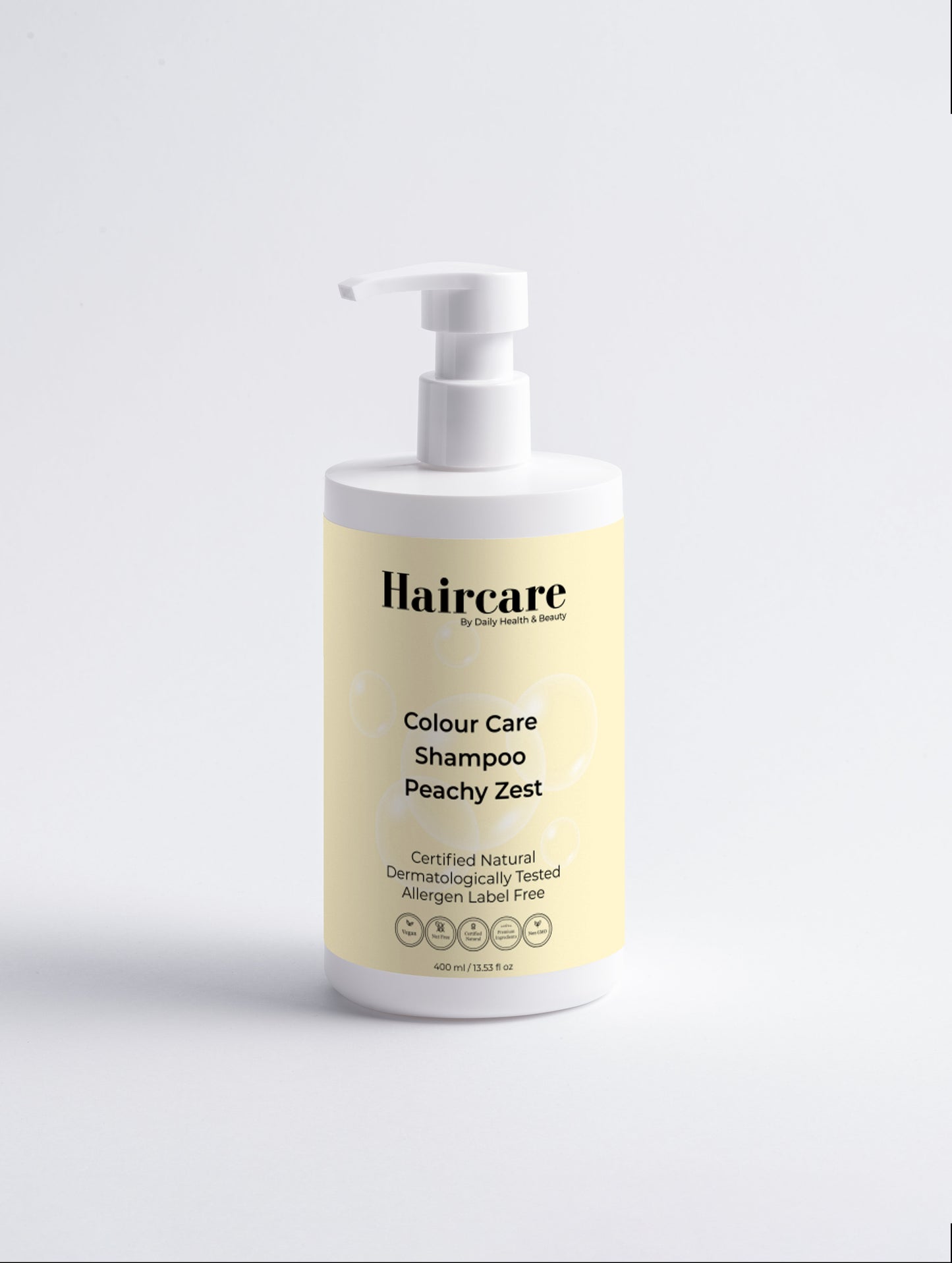 Colour Care Shampoo Peachy Grapefruit Zest bottle — colour-safe, sulfate-free — Daily Health & Beauty
