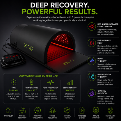 ZUNA Pro Far Infrared PEMF, Infrared, Red Light Sauna Dome – Full-Body Wellness (2026)