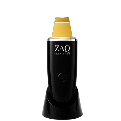 ZAQ CLNS 24K Gold Ultrasonic Skin Scrub Spatula with Built-In Mist Spray