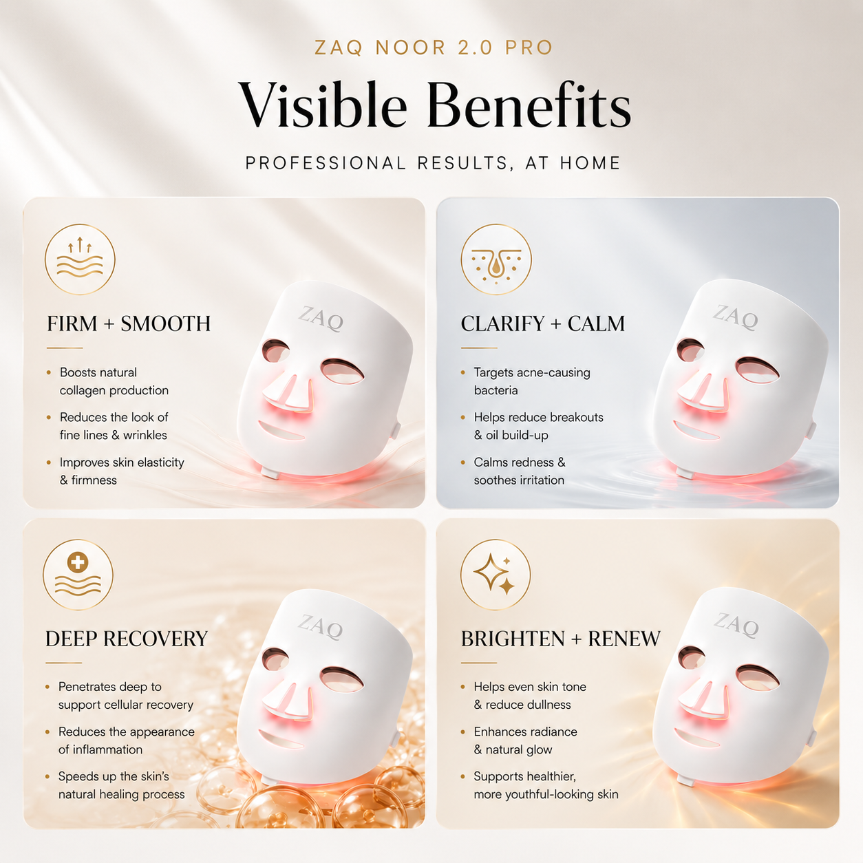 Noor 2.0 Pro Light Face Mask: 1072nm Deep Infrared, Red & Blue Light (2026)
